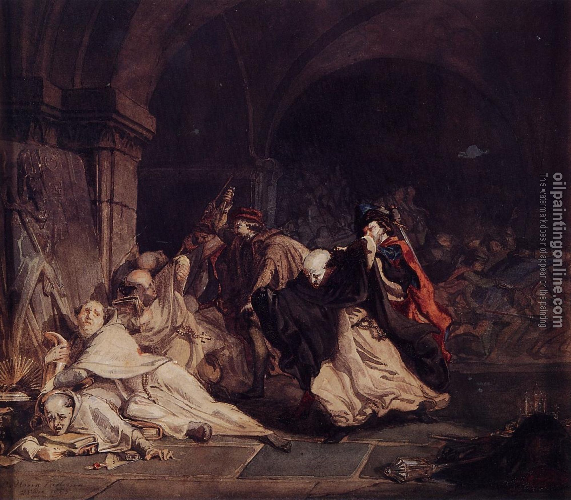 Alma-Tadema, Sir Lawrence - The Massacre of the Monks of Tamond